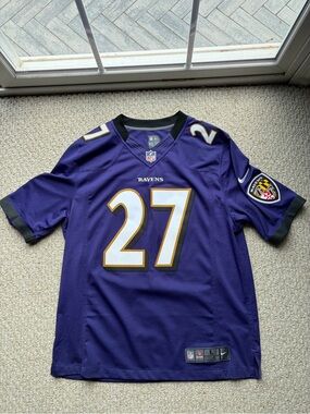 Ray Rice Baltimore Ravens #27 Purple Nike NFL On Field Jersey. Size Large.